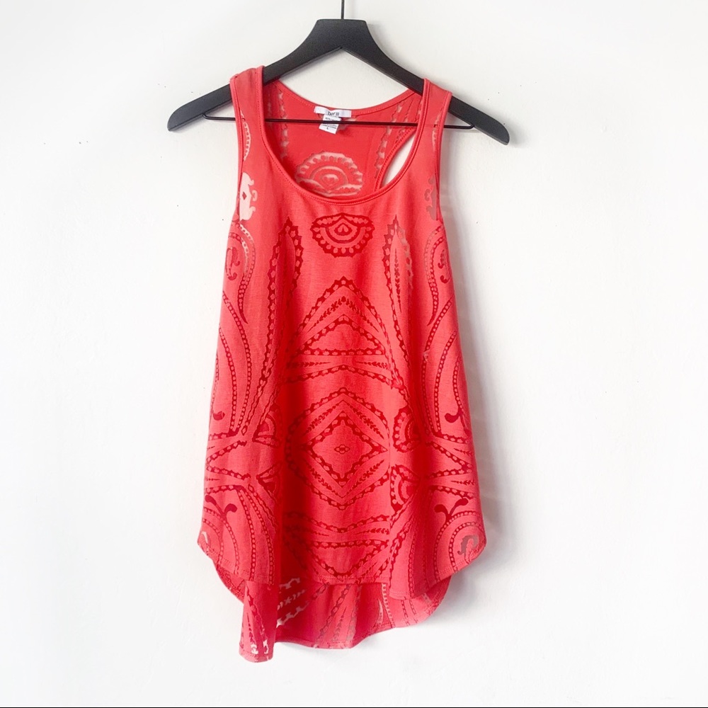 Bar III Coral Laser Cut Tank Top Size Large